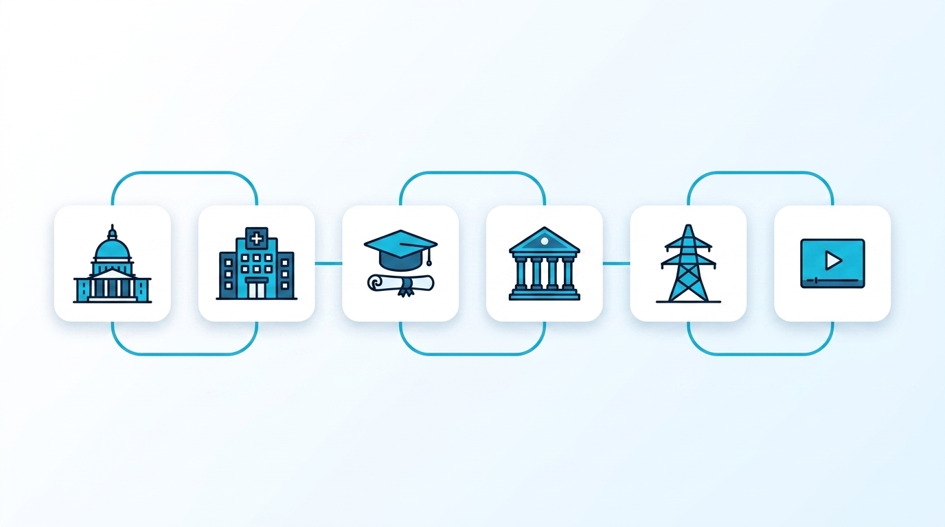One network connecting government, healthcare, education, finance, utilities, and media
